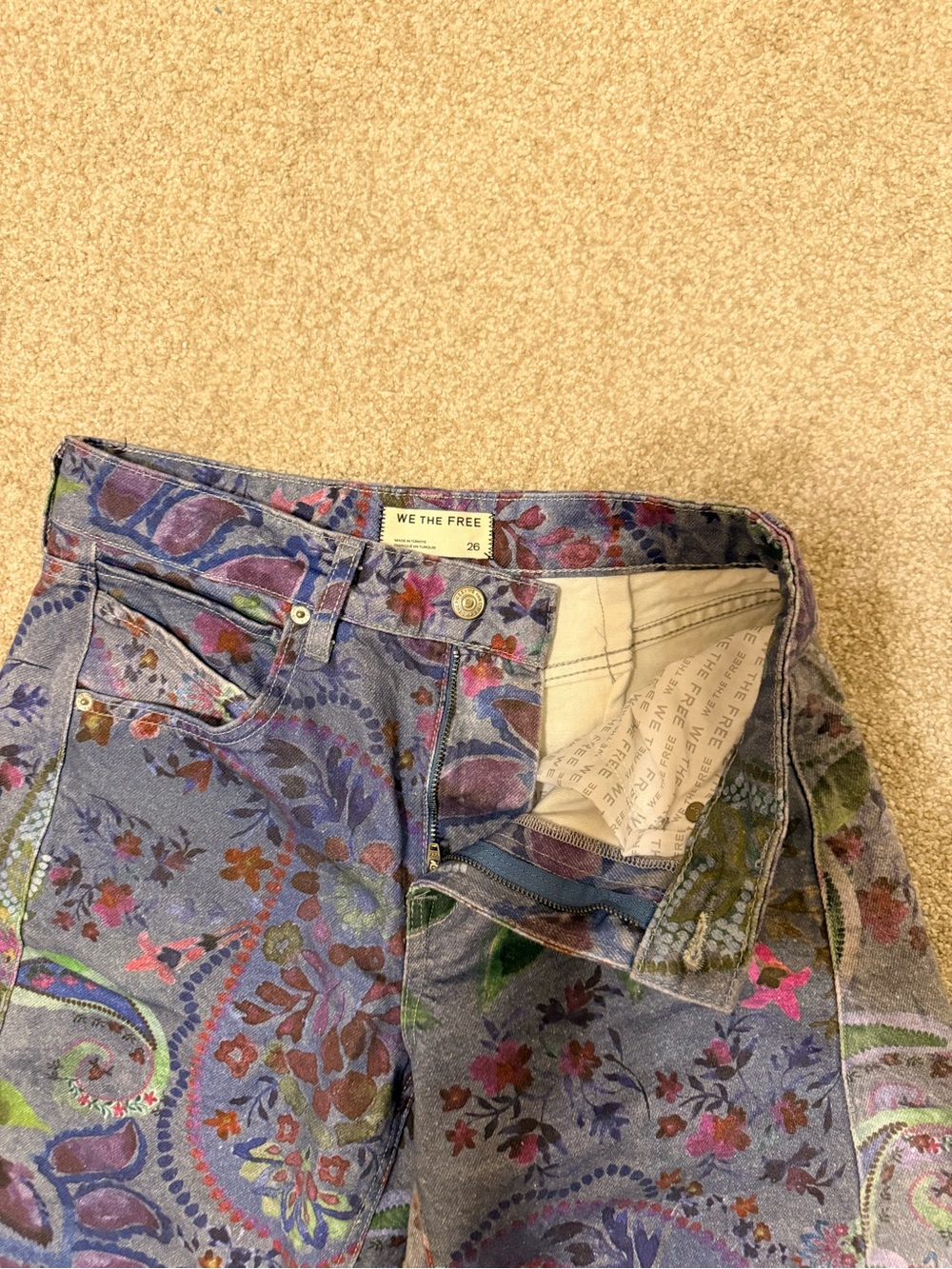 Free People Alter Ego Dusk Combo Wide-Leg Jeans size 25 - Picture 9 of 14